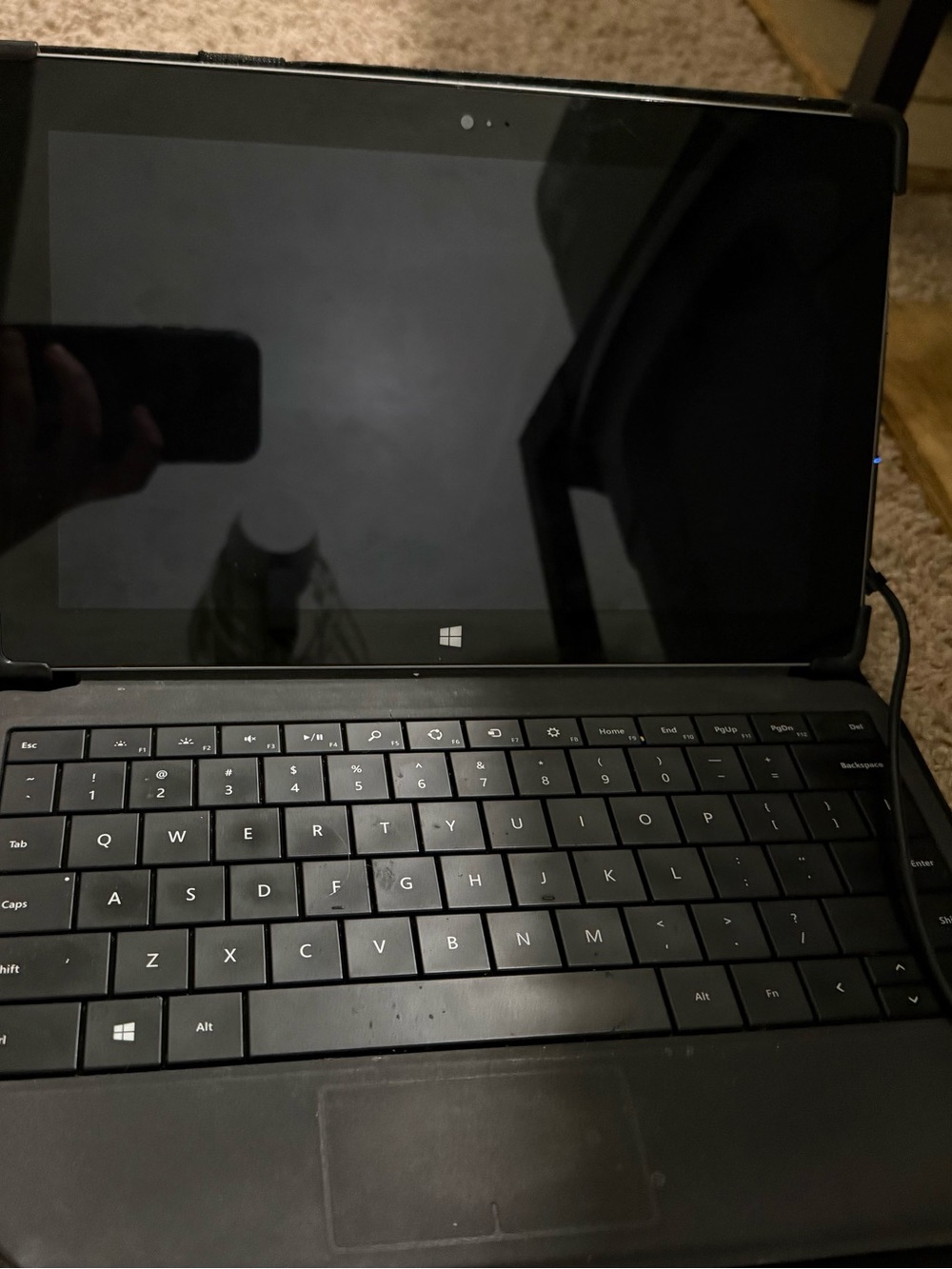 Microsoft Surface Windows Tablet with Detachable Keyboard - Black with case